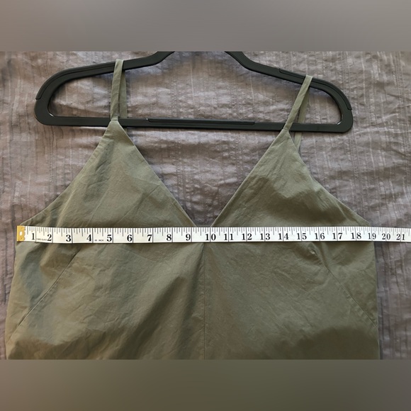 Everlane The Poplin Cotton Slip Dress Size 8 in Kalamata Green Cocoon Silhouette - Picture 12 of 12